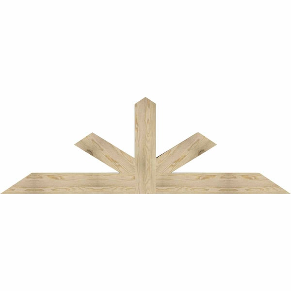 Ekena Millwork Saratoga Rough Sawn Timber Gable Bracket, Douglas Fir, 84"W x 28"H x 6"D x 6"F, 8/12 Pitch GBW084X28X0606SAR00RDF - main